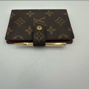 Louis Vuitton Mini Planner Address Book with Gold Mechanical Pencil